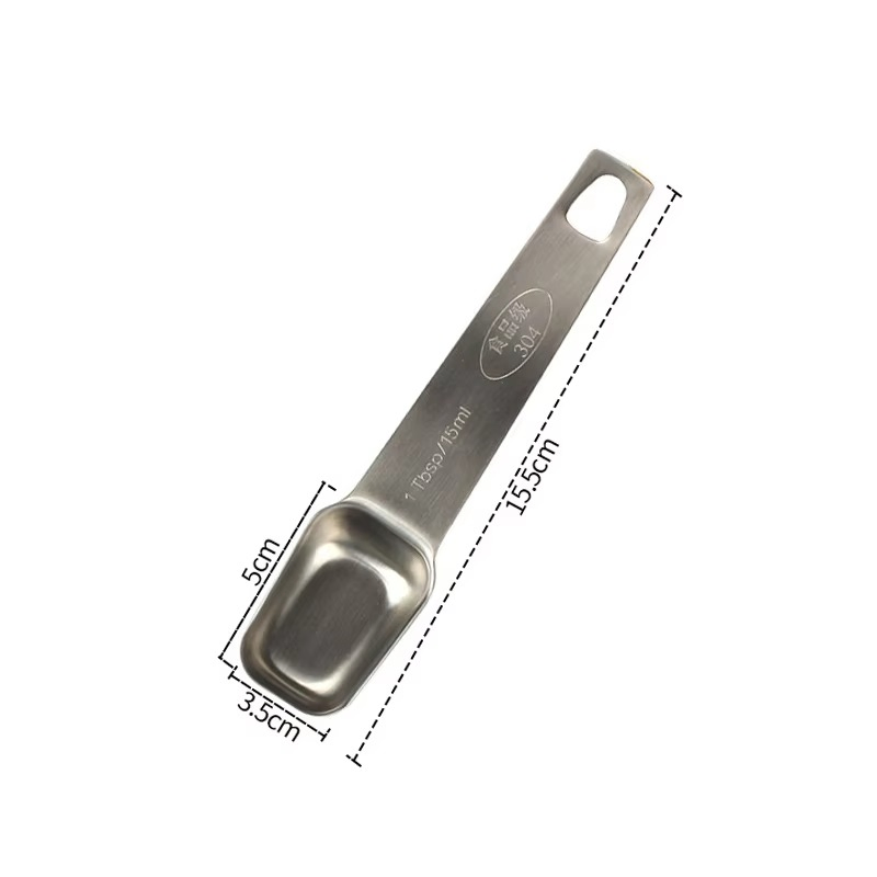 OEM Factory 15ml Square Measuring Spoon 304 Stainless Steel Kitchen Measuring Tool