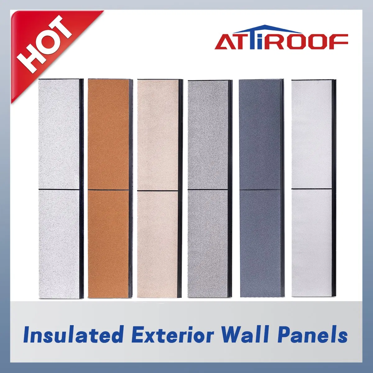 Outdoor Fire-Resistant Building Stone Coated Exterior Wall Insulation Panel Cladding