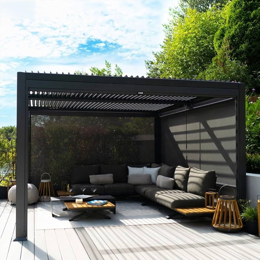 Premium Motorized Aluminum Pergola for Outdoor Patio with Durable Construction