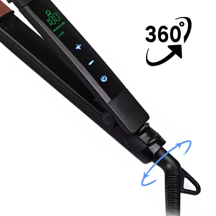 Professional 450 Degree Electroplated Plate Flat Touch Screen Smart Hair Straightener