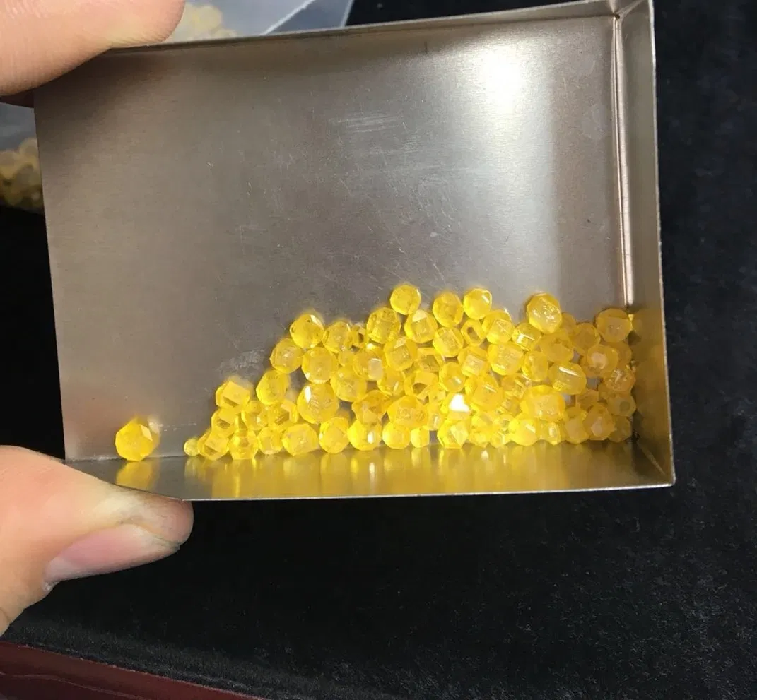 Синтетические алмазы HPHT желтые, сырые, 18/20