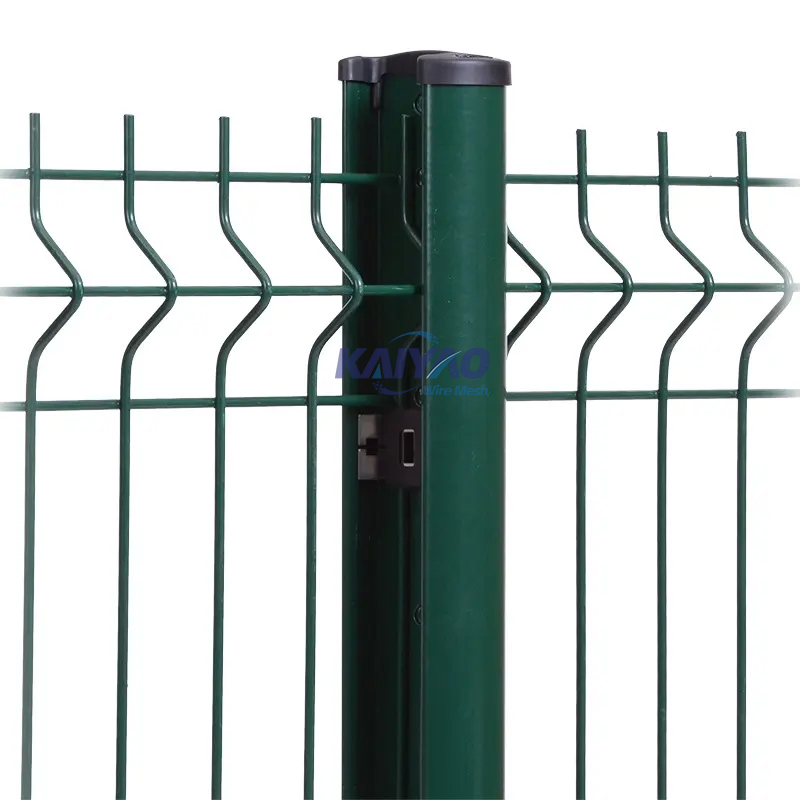Power Coated & Galvanized 3D Curved Fence for Commercial Plaza Perimeter Defense