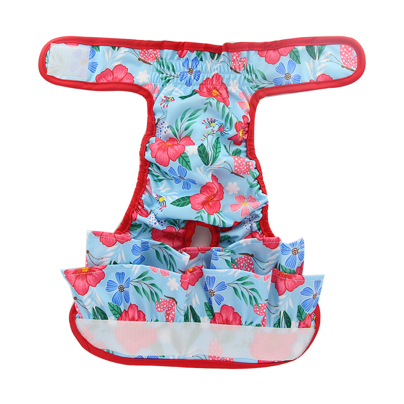 Pet Maternity Pants with Skirt Edges, Pet Mother and Baby Clothes, Washable Maternity Pants for Female Dogs