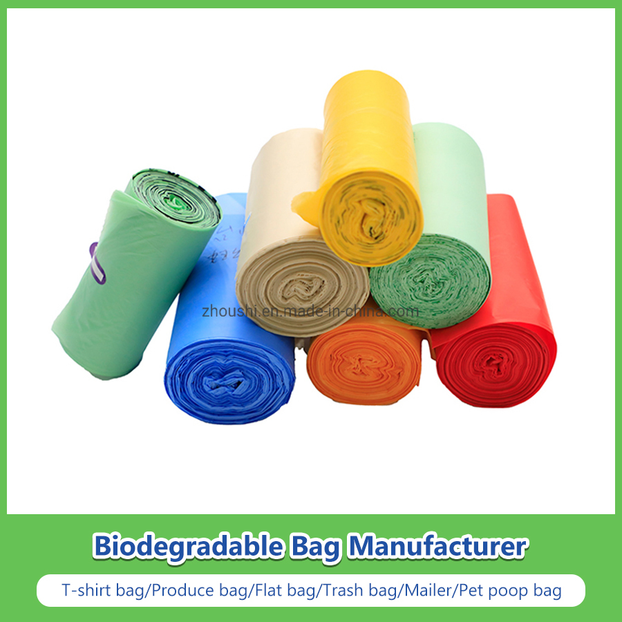 PLA+Pbat/Pbat+Corn Starch Made Biodegradable Bags Compostable Trash Bags, Garbage Bags, Rubbish Bags, Waste Bags Manufacturer/Factory/Wholesale/Supplier