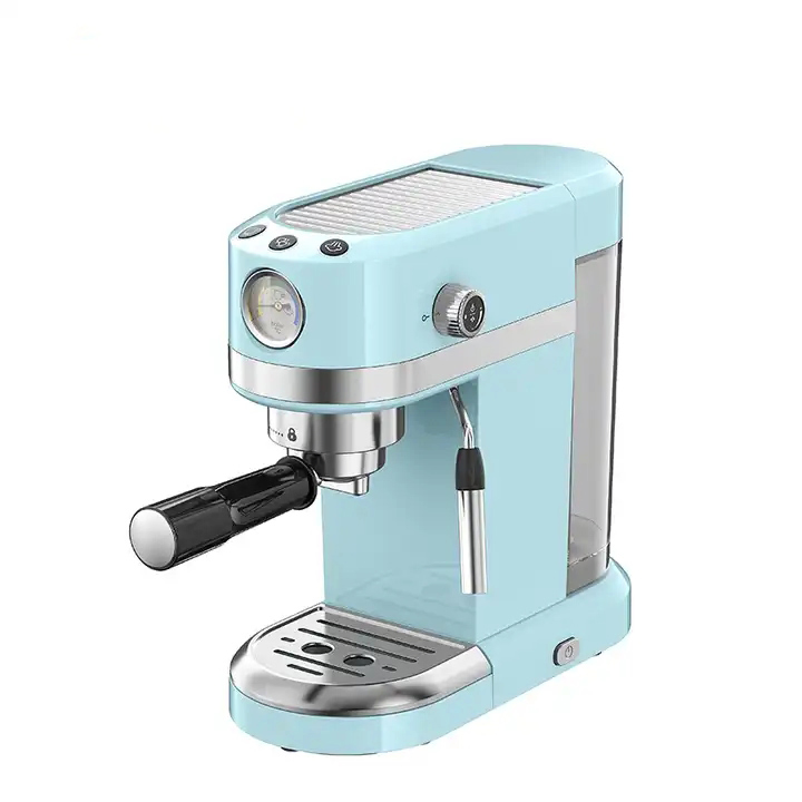 Classic Retro Desktop Concentrated Plus Hot Water System Turkish Coffee Maker Electric Espresso Machine with Milk Frother