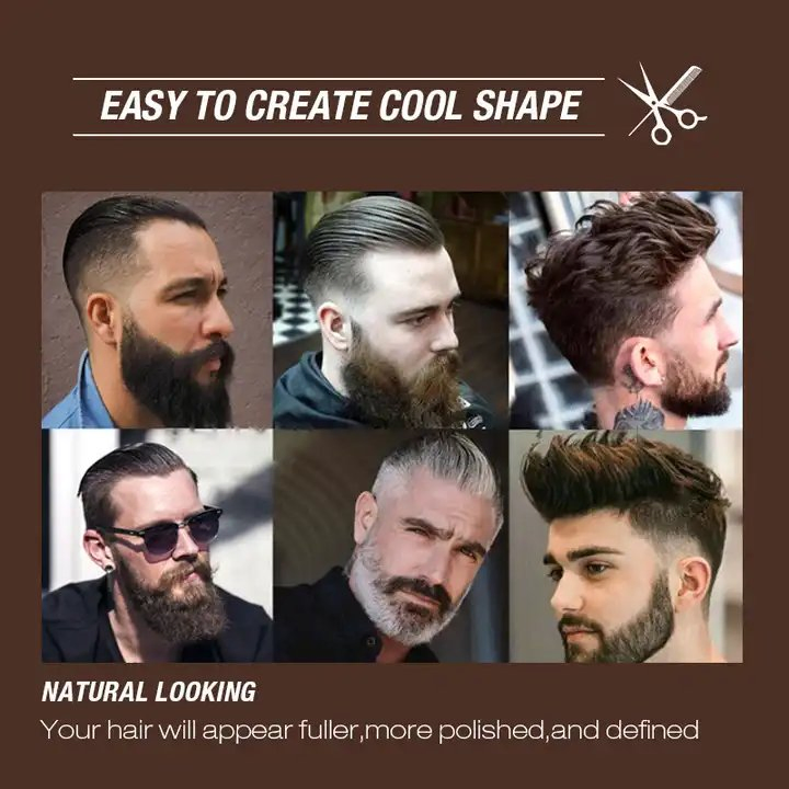 Natural Long Lasting Avocado Bee Wax Matte Shine Men Hair Styling Cream