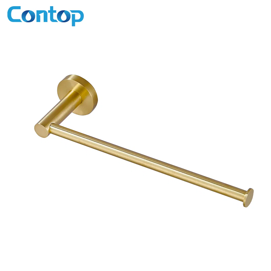 Полотенцедержатель квадратный однорожковый латунь хром