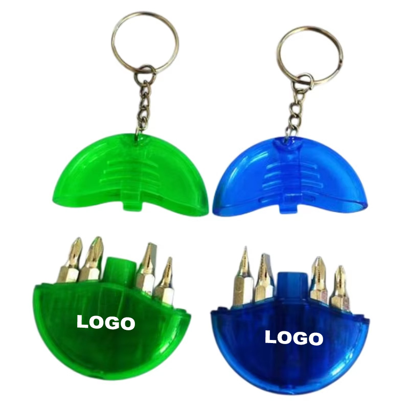 Custom Printing 4-in-1 Mini Tool Kit with Keychain Multi-Function Screwdriver Tool Set