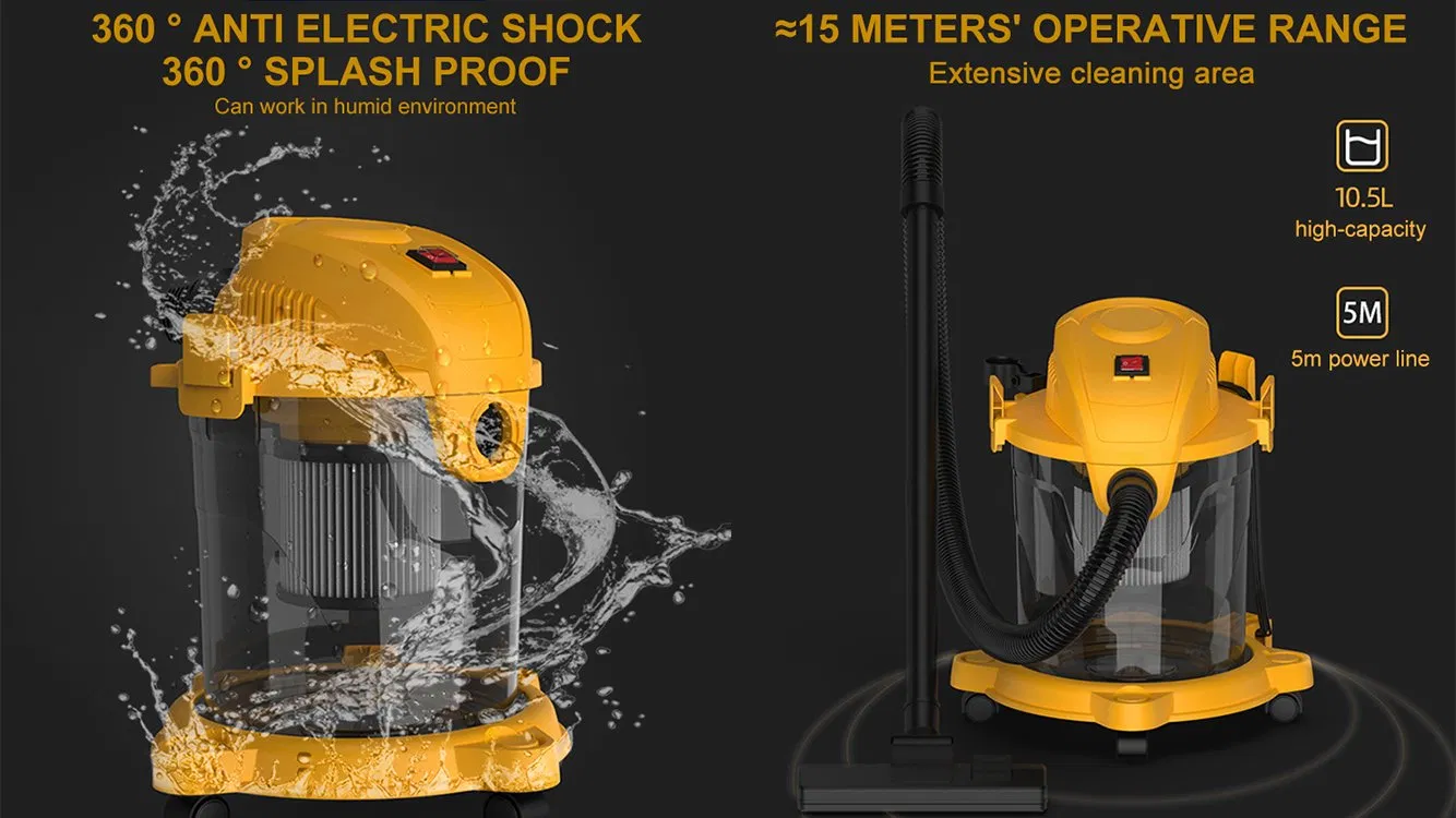 10.5L Capacity Wet Dry Vacuum Cleaner Hand Carpet Cleaner