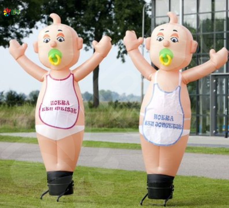 Display Cute Baby Boy Model Inflatable Balloons Custom Inflatable Holland Baby Balloon Cartoon Inflation Infant Shape Air Dancer Balloons