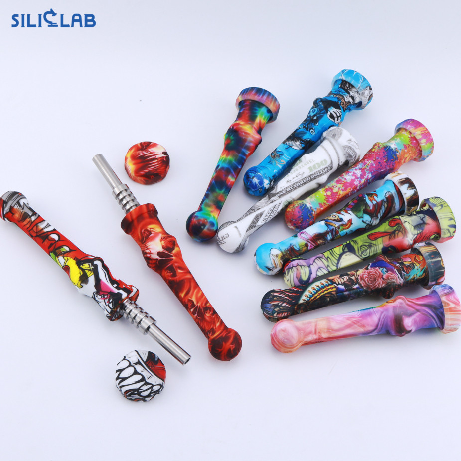 Geek Stoner Oil Glass Bubbler Nectar Concentrate Collector Pipes Tobacco Smoking