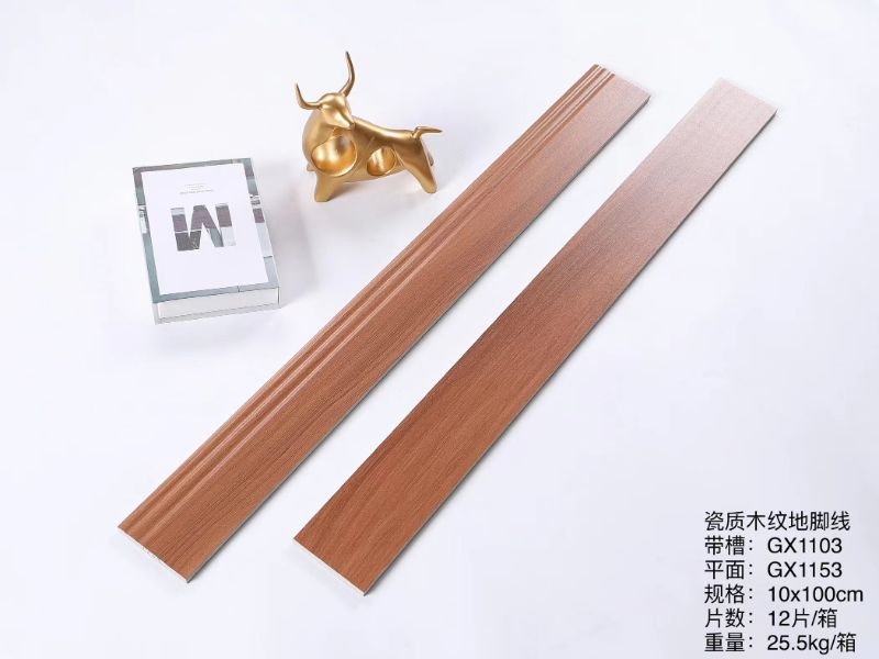 100X1000mm Wood Look Pattern and Color Skirting Border Tiles for Wall