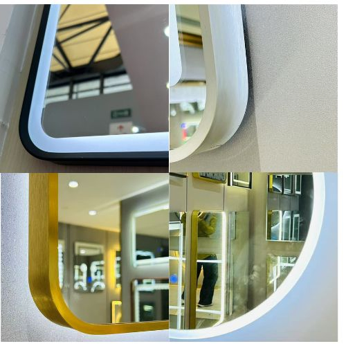 4/5mm Wholesale Factory Directly Sell Modern Luxury Wall Furniture Smart LED Makeup Glass Mirror with 3lights Bluetooth for Home Decoration