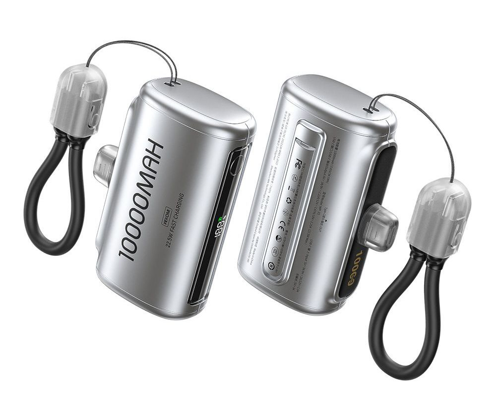 Портативное зарядное устройство Capsule со встроенным кабелем