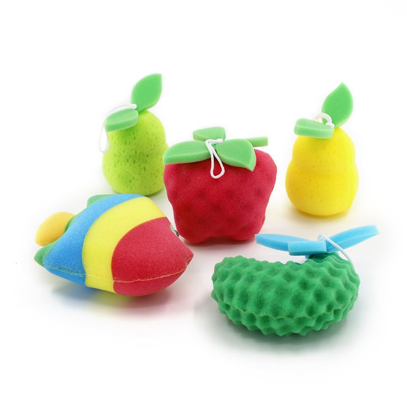 Beautiful and Lovely Fruit-Shaped Three-Dimensional Bath Sponge