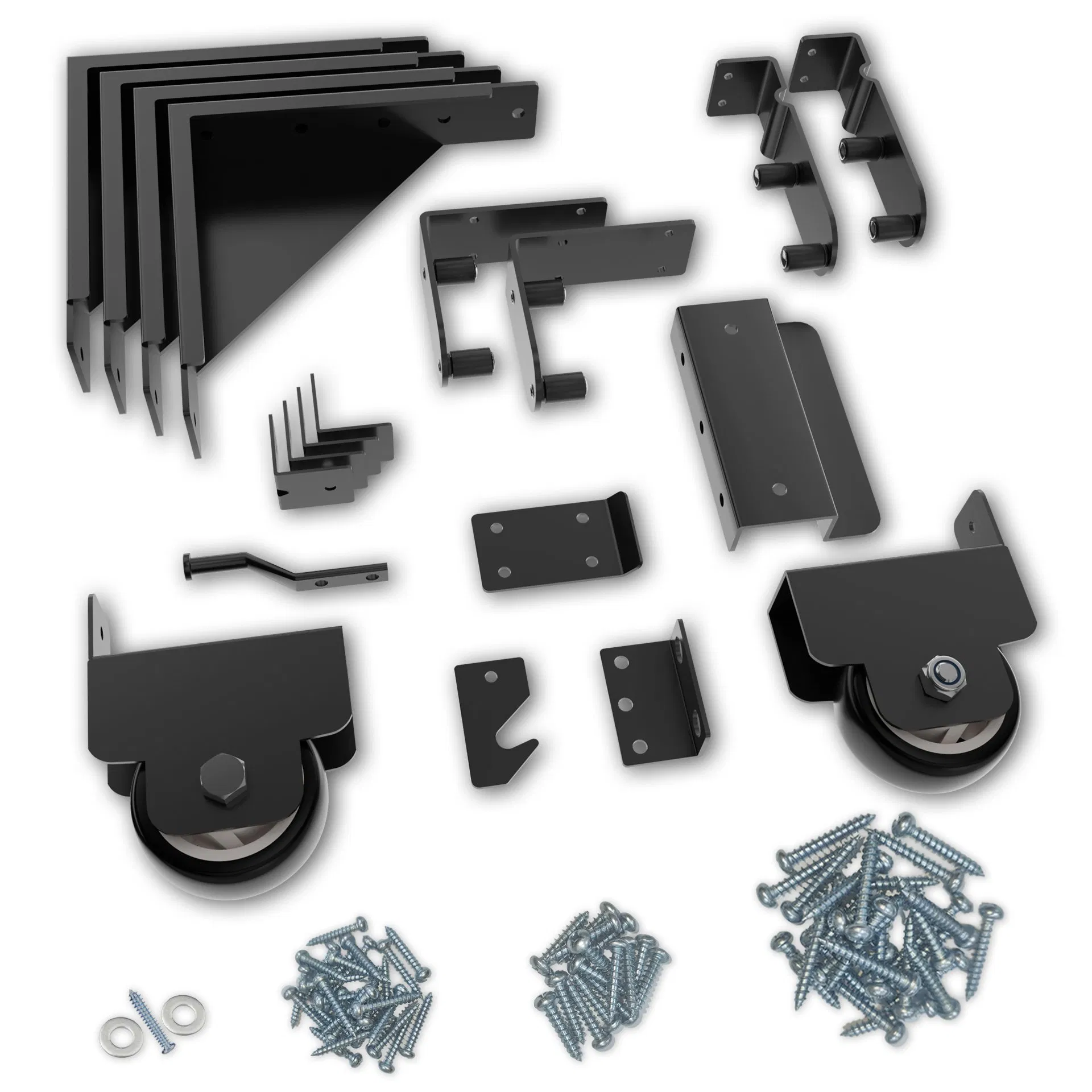 Sliding Gate Kit, Adjustable Door Hardware Kit for Wood Fence