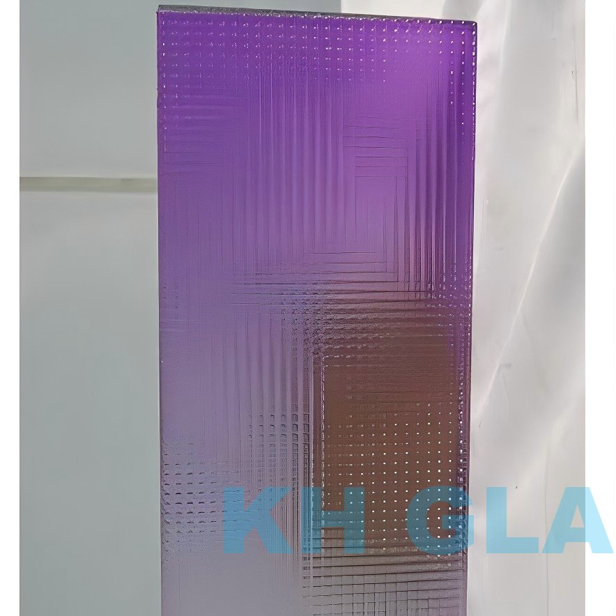 Factory Frosted Art Glass with Intricate Acid Etching Design for Modern Interiors