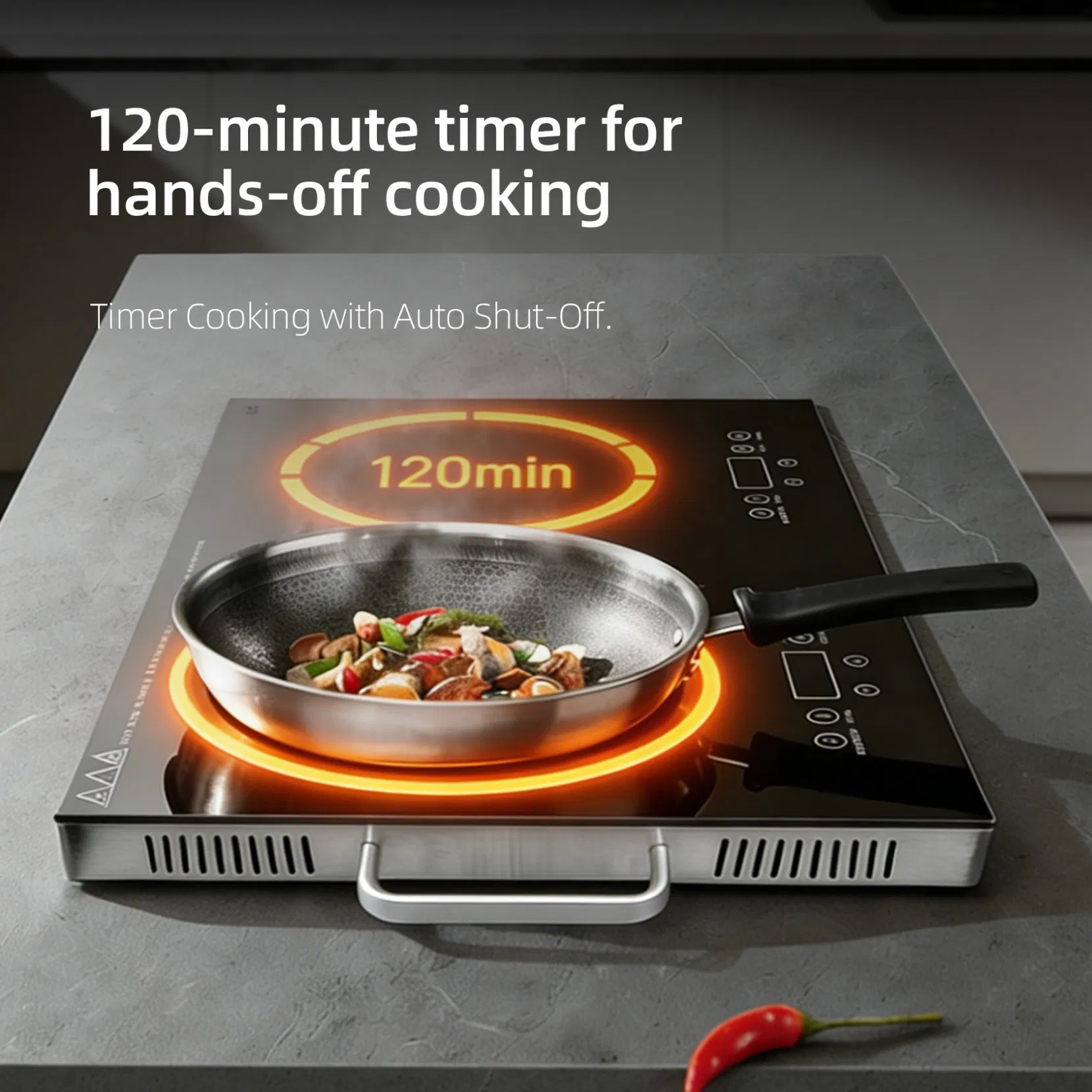 Touch Screen Double Burner Digital Control Gasless Electric Infrared Ceramic Cooker