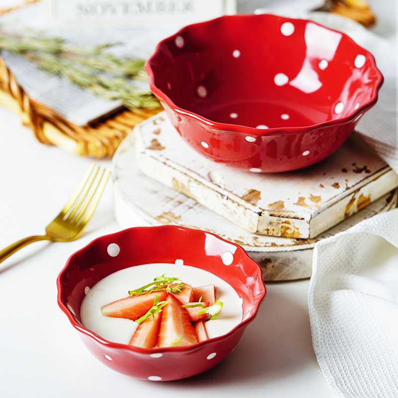 Serving Bowl Party Colorful Dinnerware Ramekins Soup Salad Bowls Round Ceramic Bowls