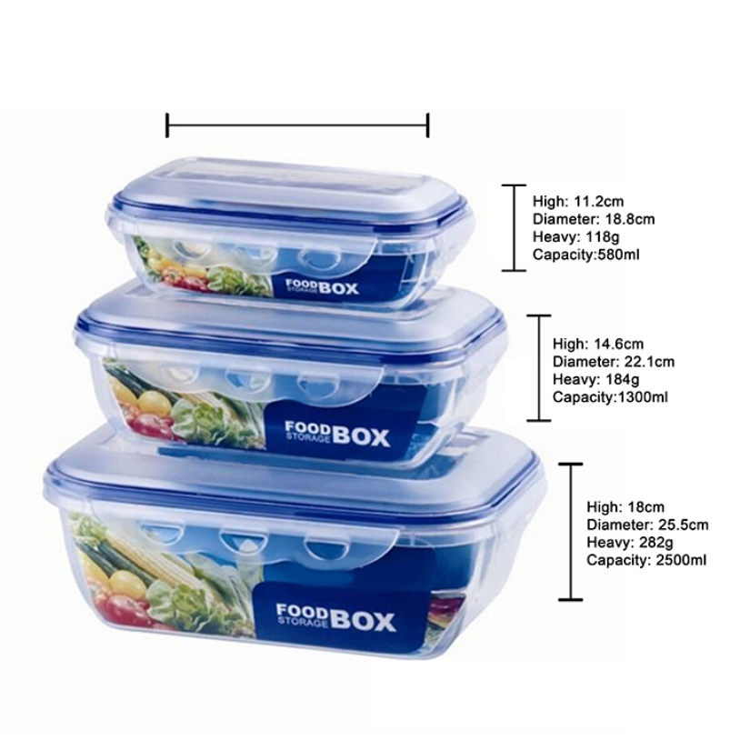 3 Piece Set Kitchen Microwavable Freezer Safe Food Storage Container