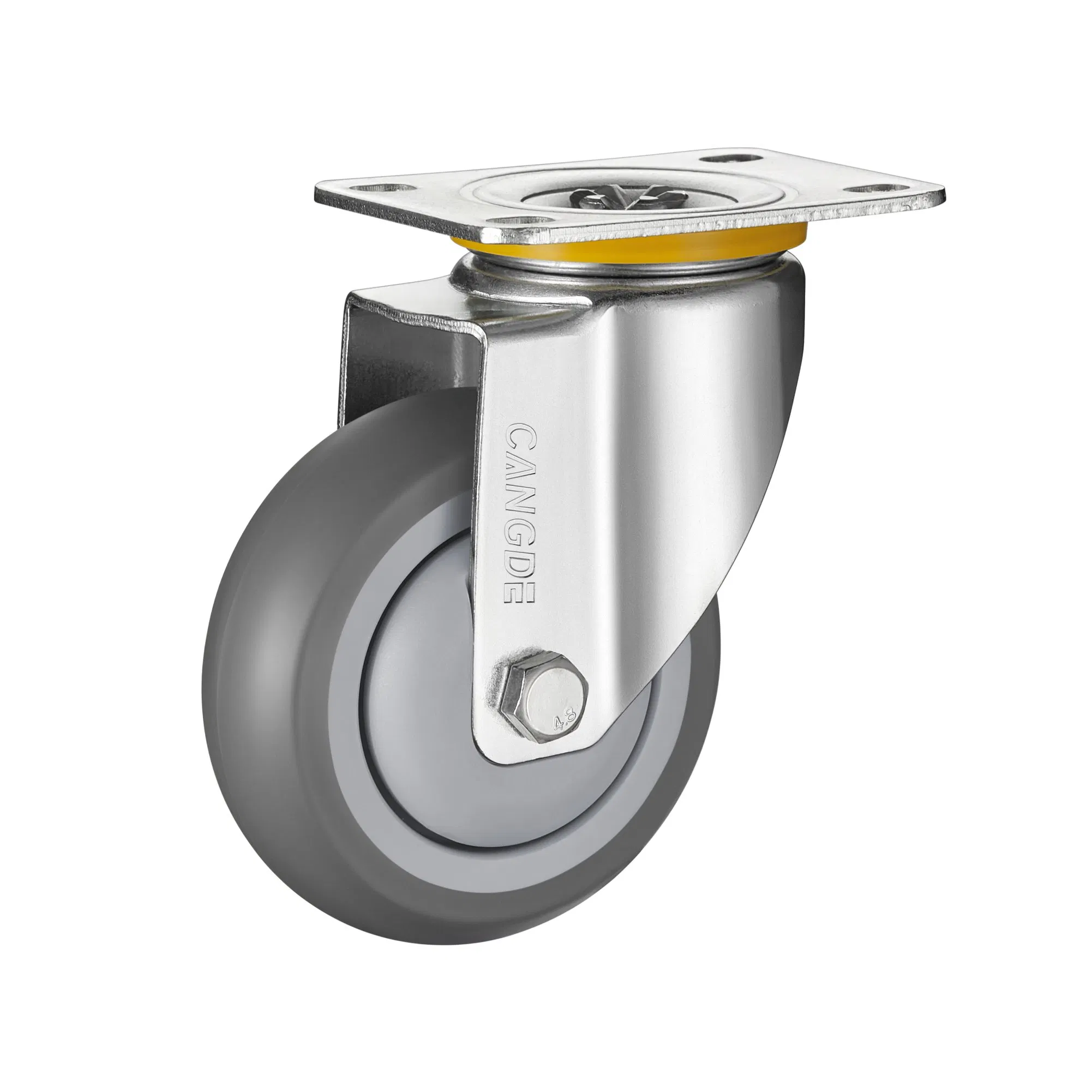 Industrial Threaded Stem Caster with Brake and Swivel Radius 102-115mm TPR