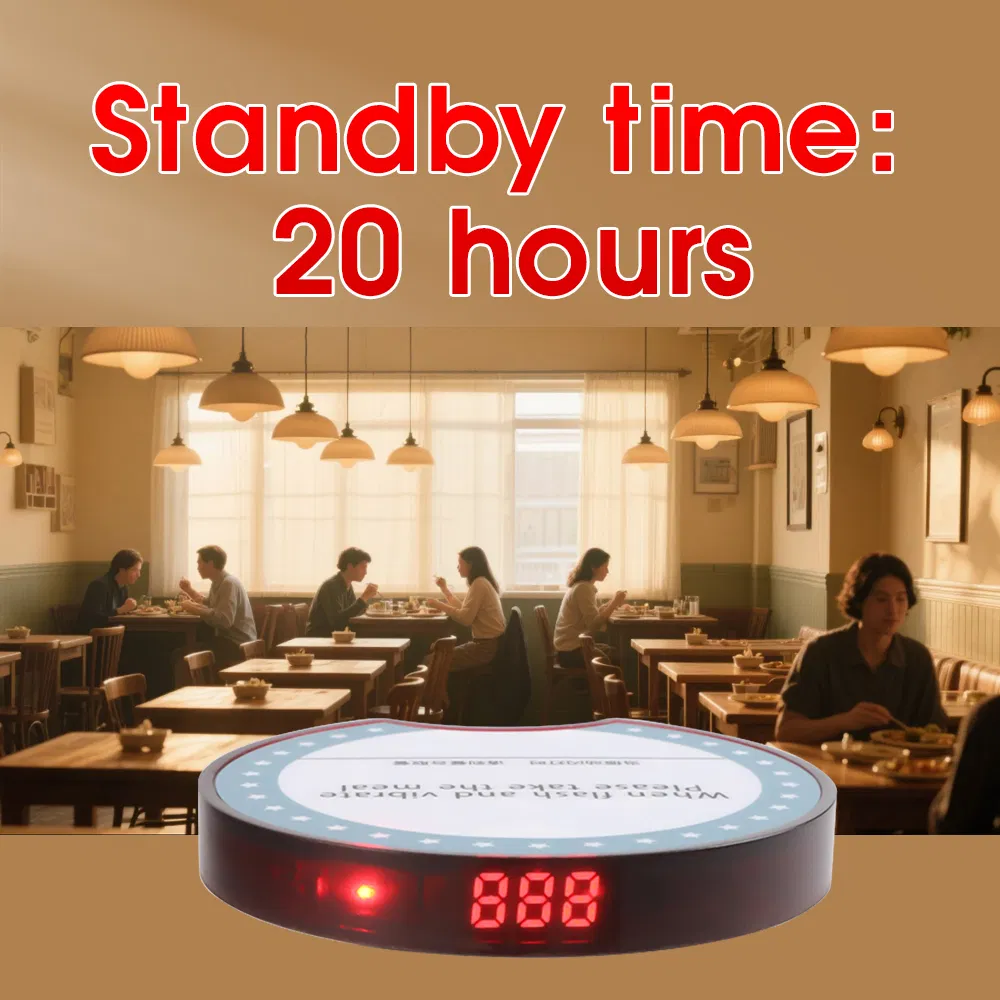 Wireless Restaurant Pager System 20 Coasters 300 Meters Food Truck