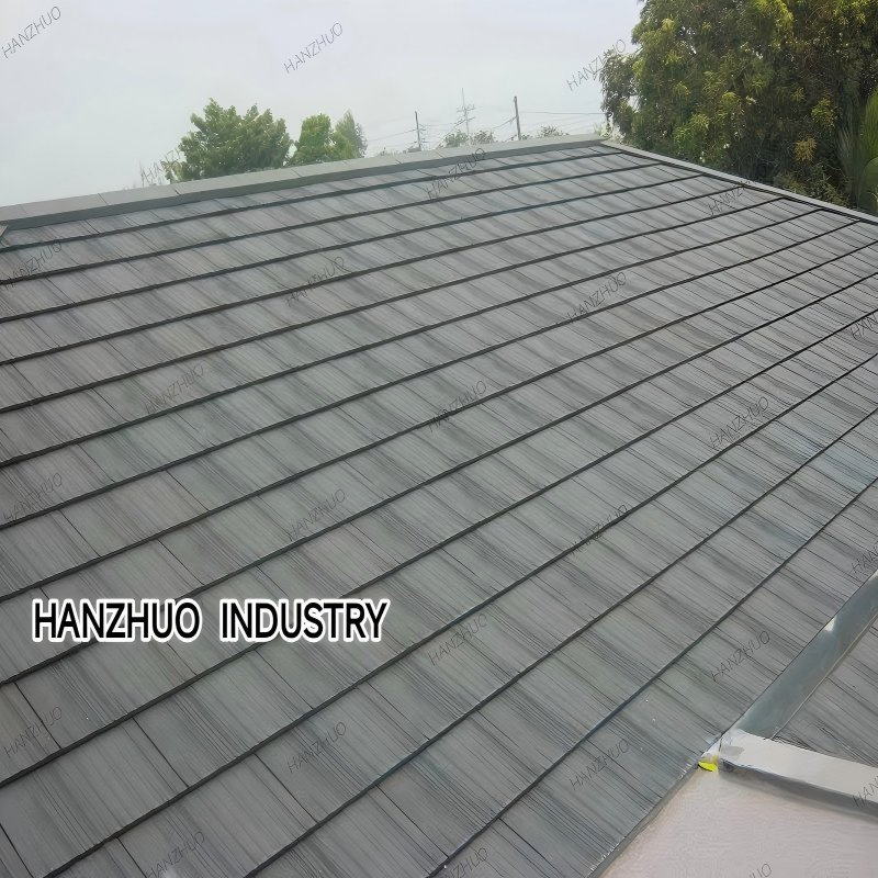 Synthetic Cedar Shake Tile Durable Wind Resistant Fireproof Waterproof Roof Tile
