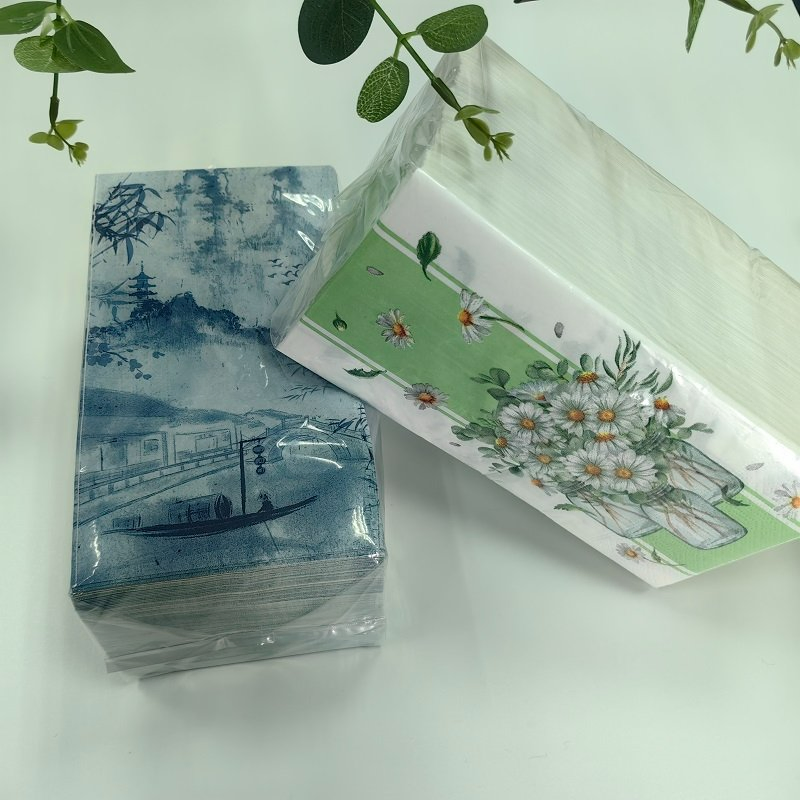 Customized Printable Logo Restaurants Bars Disposable Food Grade Napkin Paper Commercial