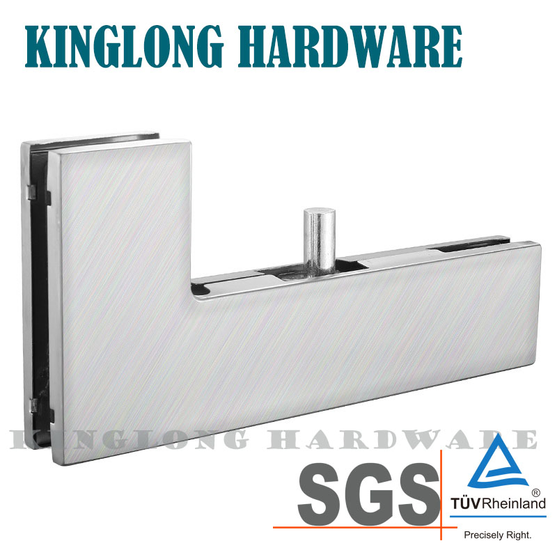 Stainless Steel Glass Door Hardware Bathroom Hotel Frameless Glass Door Hinge Patch Fitting Curved Clamp