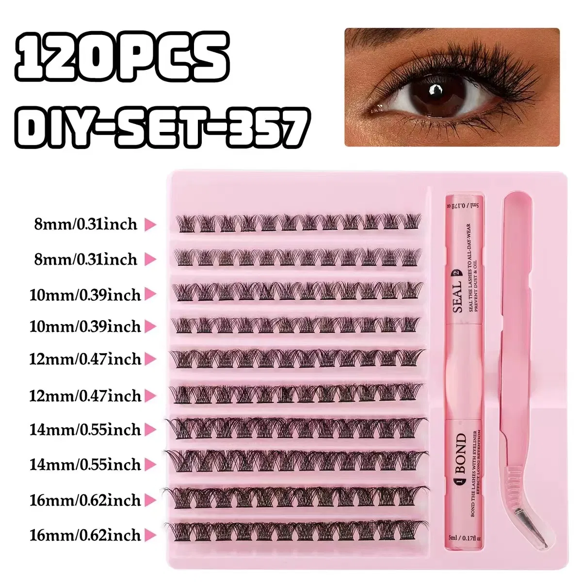 Wholesale DIY Eyelash Cluster Individual Lash 120PCS Eyelash Extension