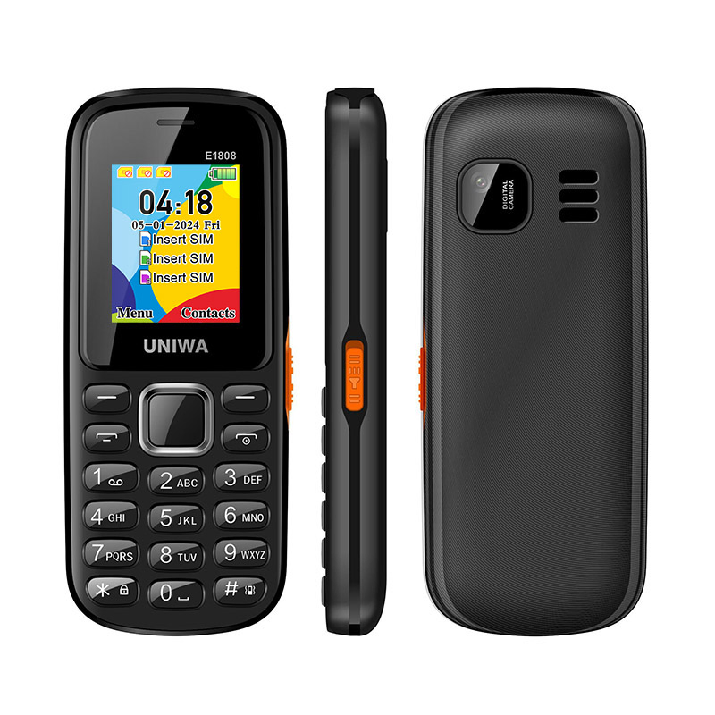 Кнопочный телефон Uniwa E1808, 1.77 дюйма, 3 SIM