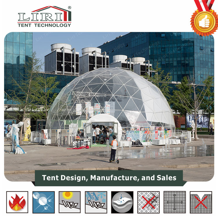 14m Big Transparent Geodesic Dome Tent for Event Exhibition