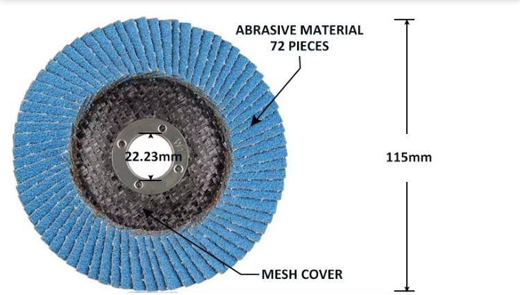 Лепестковый круг 115 мм из циркония для шлифовки