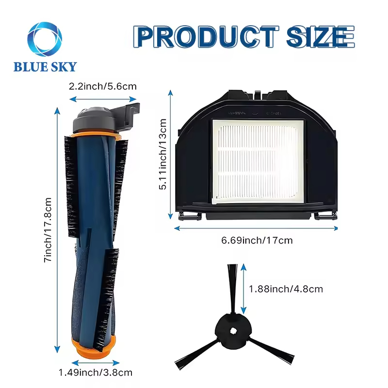 Main Brush Side Brush HEPA Filter for Sharks RV2310 RV2310ae Matrix Robot Vacuum Cleaner