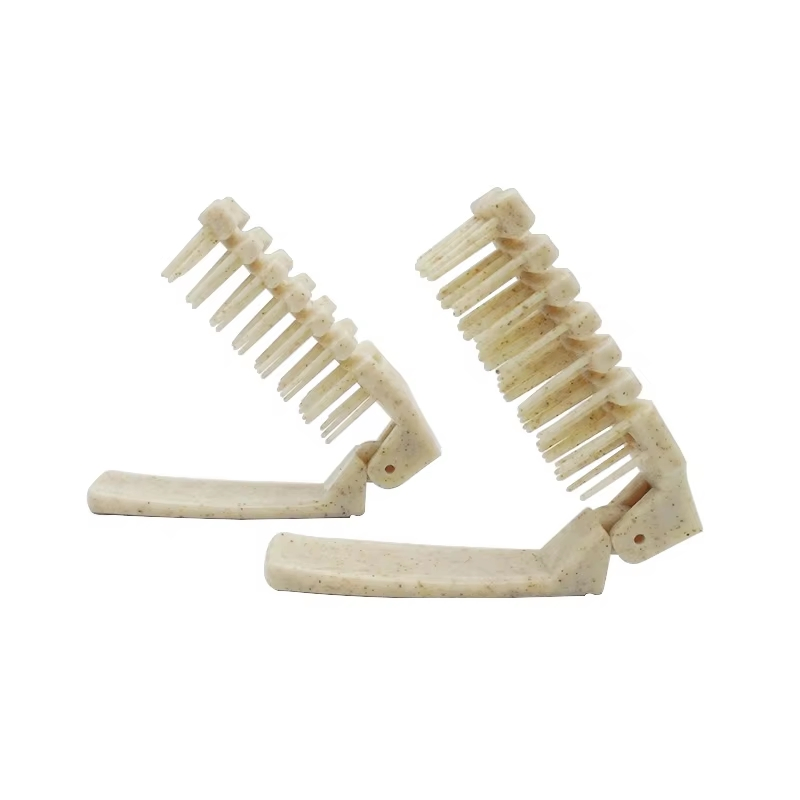 Wholesale Biodegradable Hotel Airline Hair Comb Folding Comb with Customized Packaging