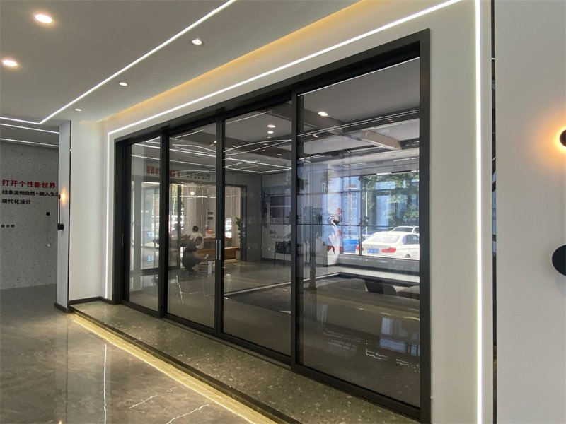 Customizable Soundproof Glazed Aluminum Materials Patio Room Interior Frame Glass Sliding Doors