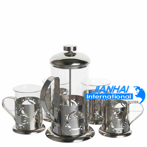 Coffee Maker Glassware French Press Set with Pot and Cup