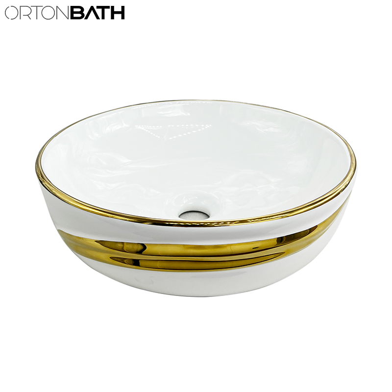 Раковина круглая керамическая Ortonbath для ванной