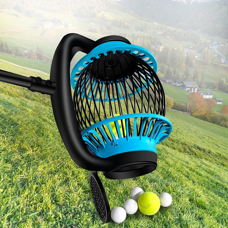 Long Handle Rolling Ball Collector Picker for Golfball Pingpong Tennies
