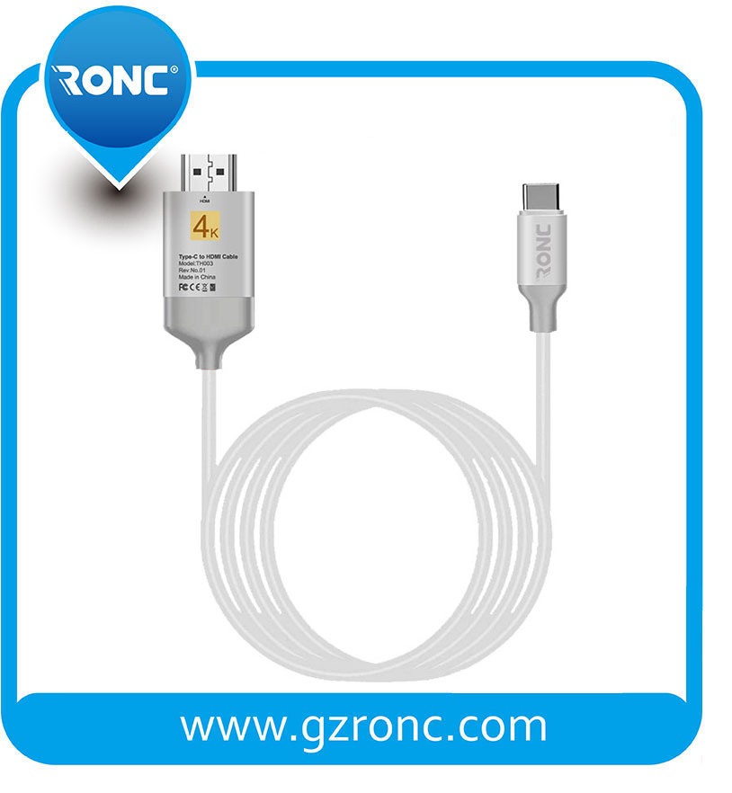 High Quality 4K USB Type C to HDMI Cable with Power Charging