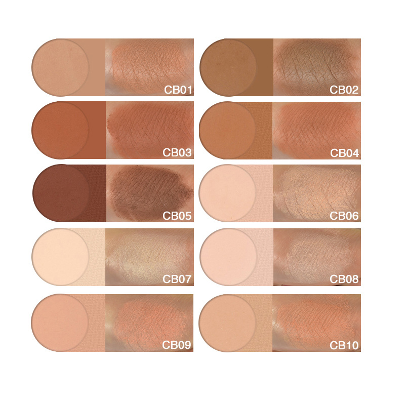 No Logo Oil Control Contouring Pressed Powder Palette Makeup Matte Contour Palette