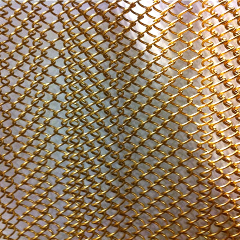 Architectural Decorative Aluminum Metal Shower Curtain, Metal Coil Drapery, Fireplace Screen, Metal Mesh Chain Link Curtain