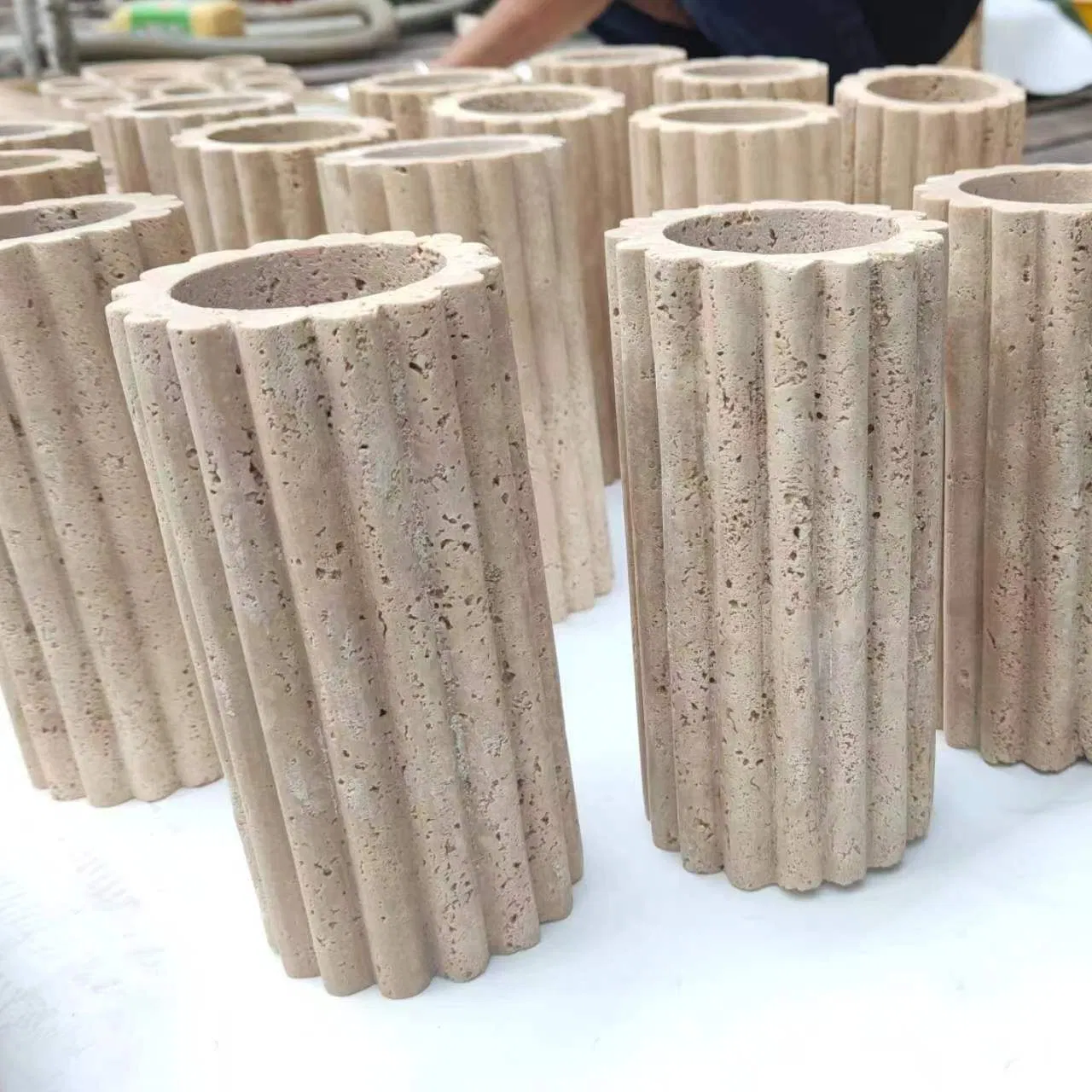 Раковина для ванной из натурального мрамора с рифлением