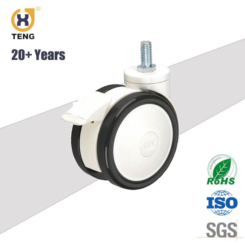 5 Inch Swivel TPR Medical Caster Wheels with Square Stem
