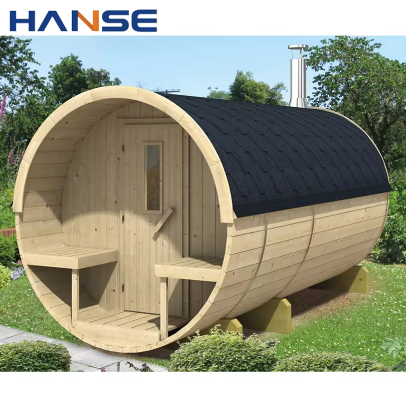 Инфракрасная сауна-бочка из канадского кедра на 6 человек