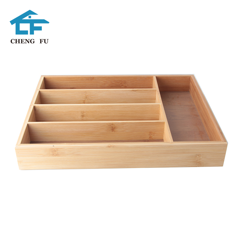 Manufacturer Wood Kitchen Utensils Drawer Organizer Bamboo Cutlery Tray