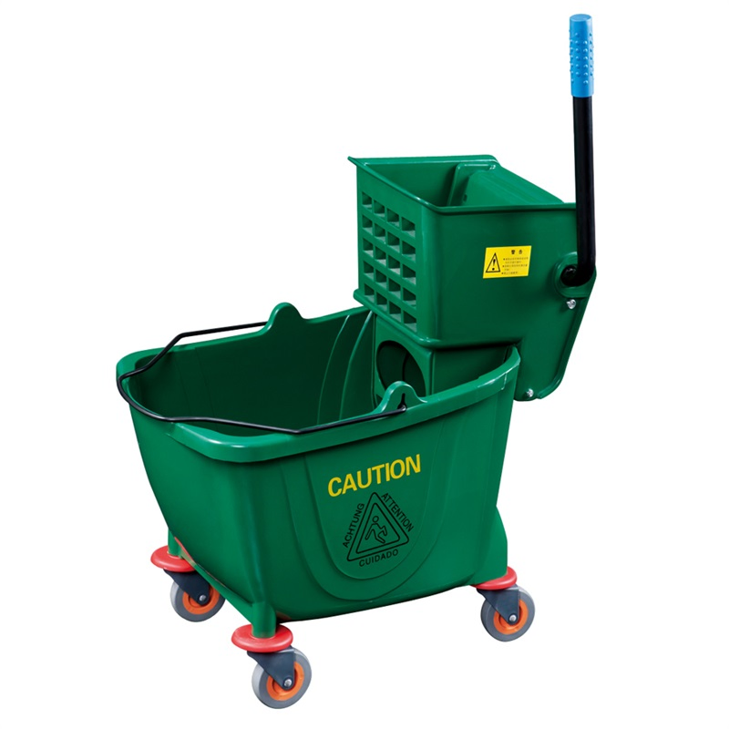 Household Cleaning Equipment Yellow Color Side Press Wringer Janitorial Mop Bucket