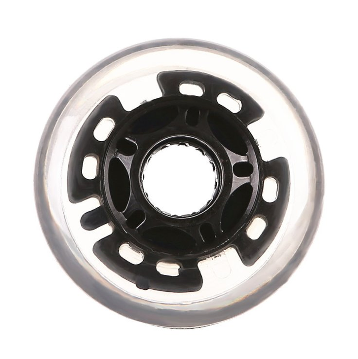 PU Flash Wheel Inline Skates Wear-Resistant Silent Transparent PU Flash Wheel 80*24mm
