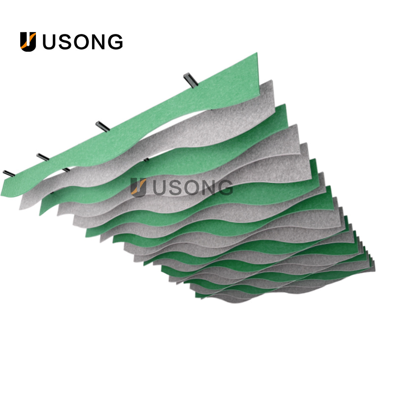 Acoustic Ceiling Wave Felt Panels - B1 Fire Safety, Usong Quality