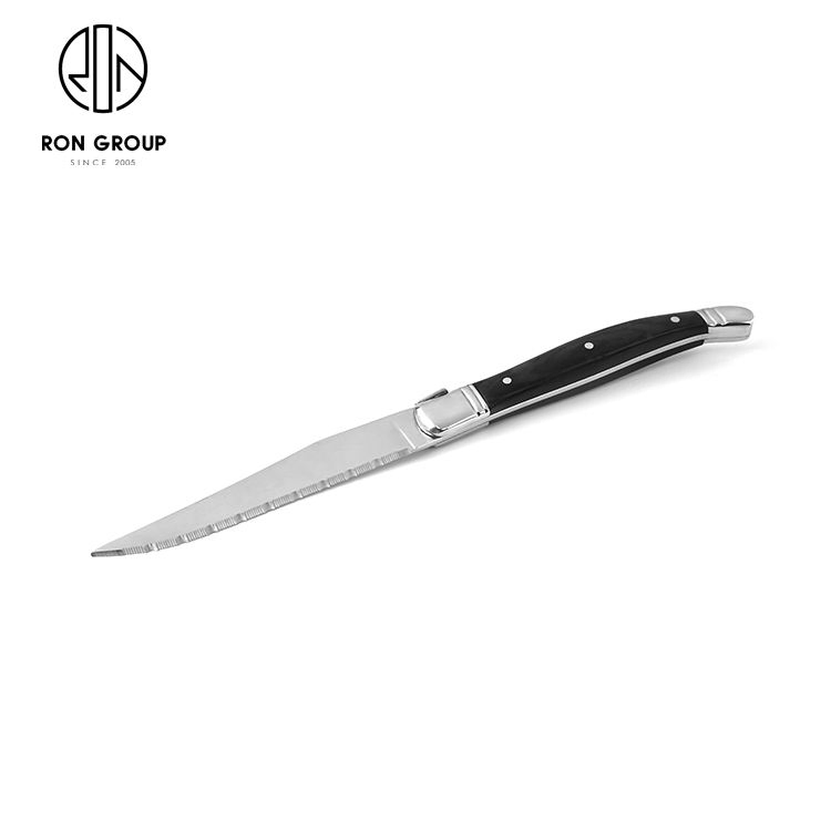 Modern Fast Food Restaurant Dinner Cutlery Wood Handle Stainless Steel Eco-Friendly Spoon Commercial Catering Flatware